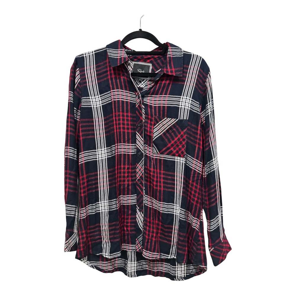 Rails Hunter Plaid Button Down Shirt Navy Red White Flannel‎ Size Small